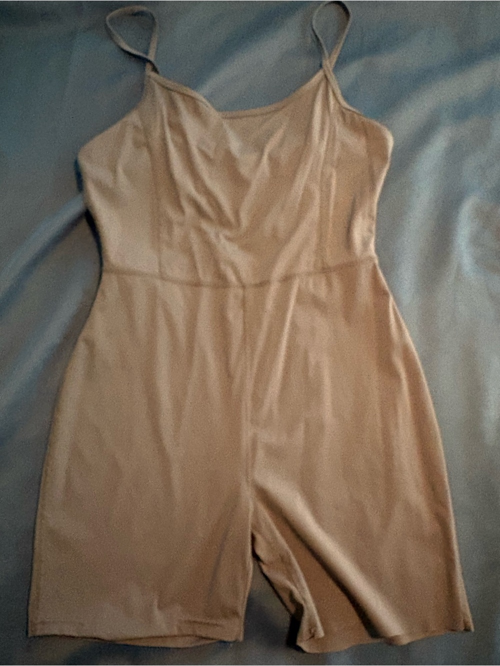 Beige Sleeveless Cowl Neck Romper
